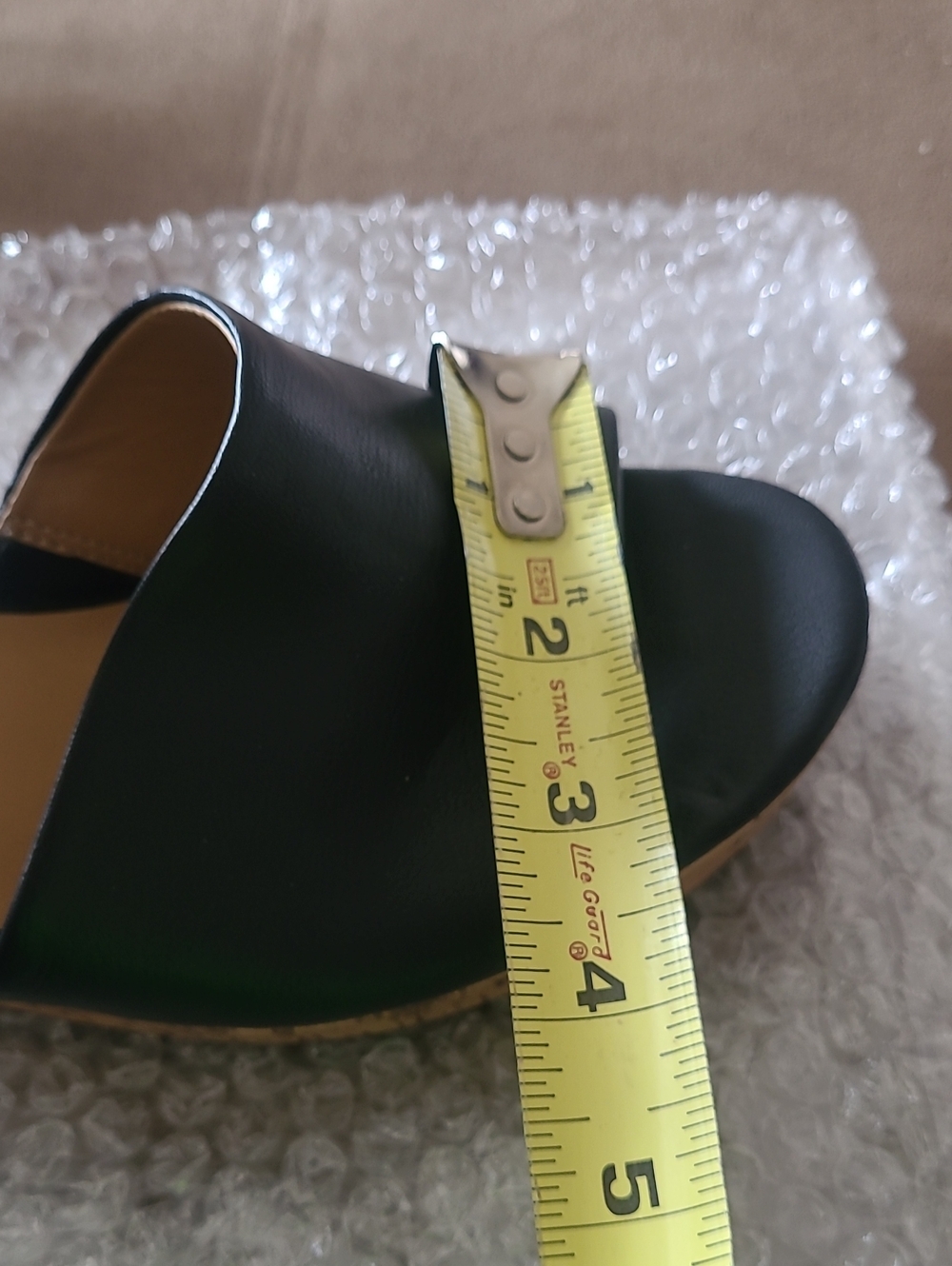 Franco Sarto Black Cork Wedge Sandals Size 10 - Picture 8 of 8